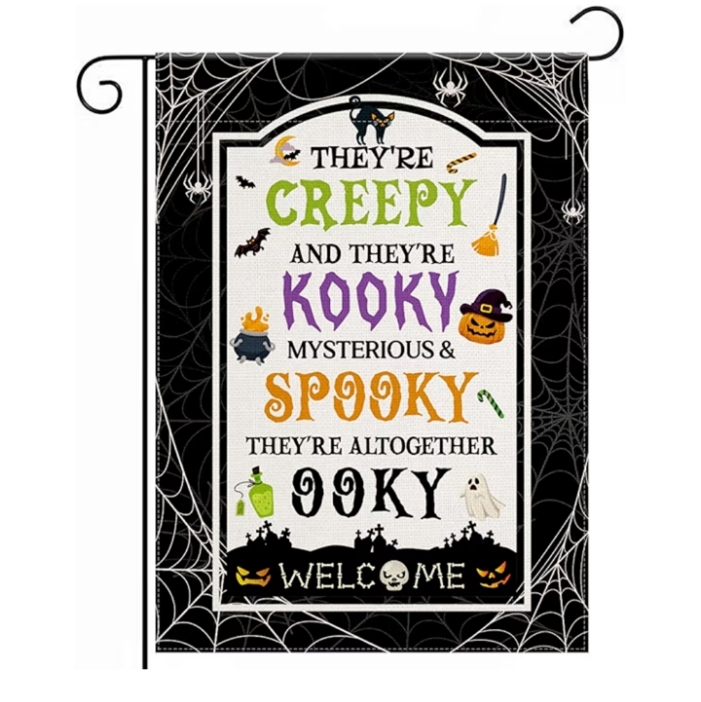 2/$20 Halloween 'They're Creepy and They're Kooky' Garden Flag